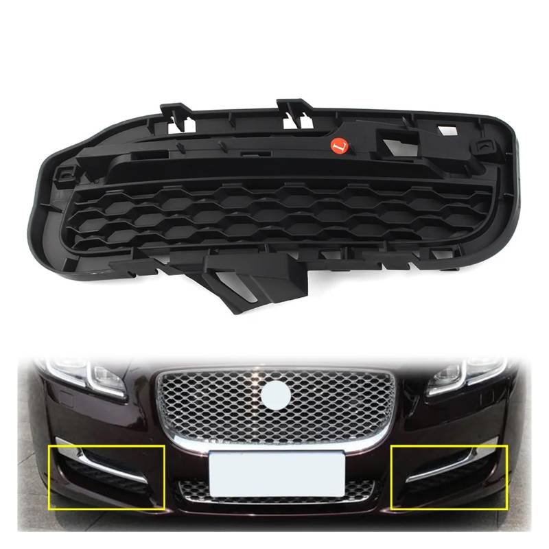 UTSKWD C2D27003 C2D27005 Autostoßstange Nebelscheinwerfergitter Nebelscheinwerfer Grillschutz ABS-Verkleidung | Kompatibel mit Jaguar XJ 2016 2017 2018 2019 2020 2021(Left) von UTSKWD