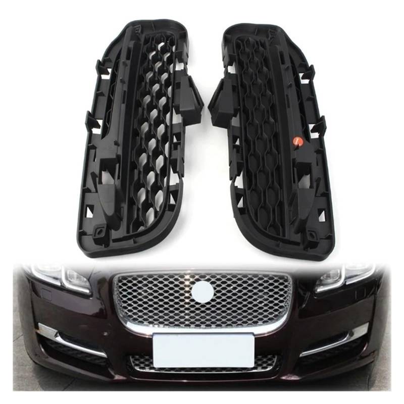 UTSKWD C2D27003 C2D27005 Autostoßstange Nebelscheinwerfergitter Nebelscheinwerfer Grillschutz ABS-Verkleidung | Kompatibel mit Jaguar XJ 2016 2017 2018 2019 2020 2021(Left+Right) von UTSKWD