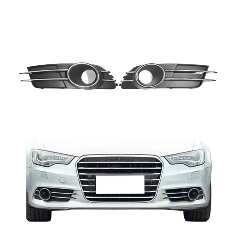 UTSKWD Nebelscheinwerfer-Grillabdeckung for die untere Stoßstange des Autos mit Loch | Kompatibel mit Audi A6 C7 2011 2010 2011 2012 2013 2014 2015(Left+Right) von UTSKWD