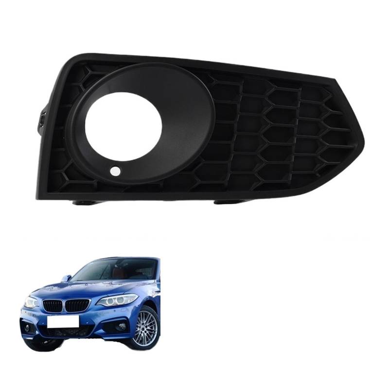 UTSKWD Nebelscheinwerfer-Kühlergrill mit geschlossenem Gitter for die Frontstoßstange mit Lichtloch 51118055319 | 51118055320 | Nur kompatibel mit BMW 2er F22 F23 M Sport(Right) von UTSKWD
