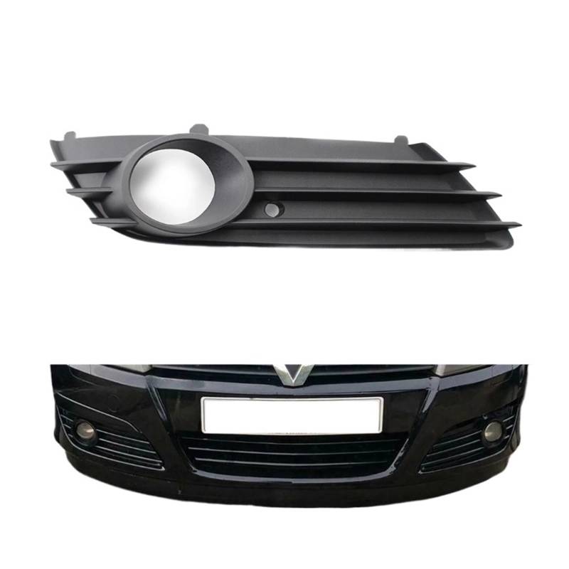 UTSKWD Nebelscheinwerfergitter rechts 1400306 | Schwarzes ABS | Kompatibel mit VAUXHALL ASTRA H 2004 2005 2006 2007 | Unterer Kühlergrill for die vordere Stoßstange von UTSKWD
