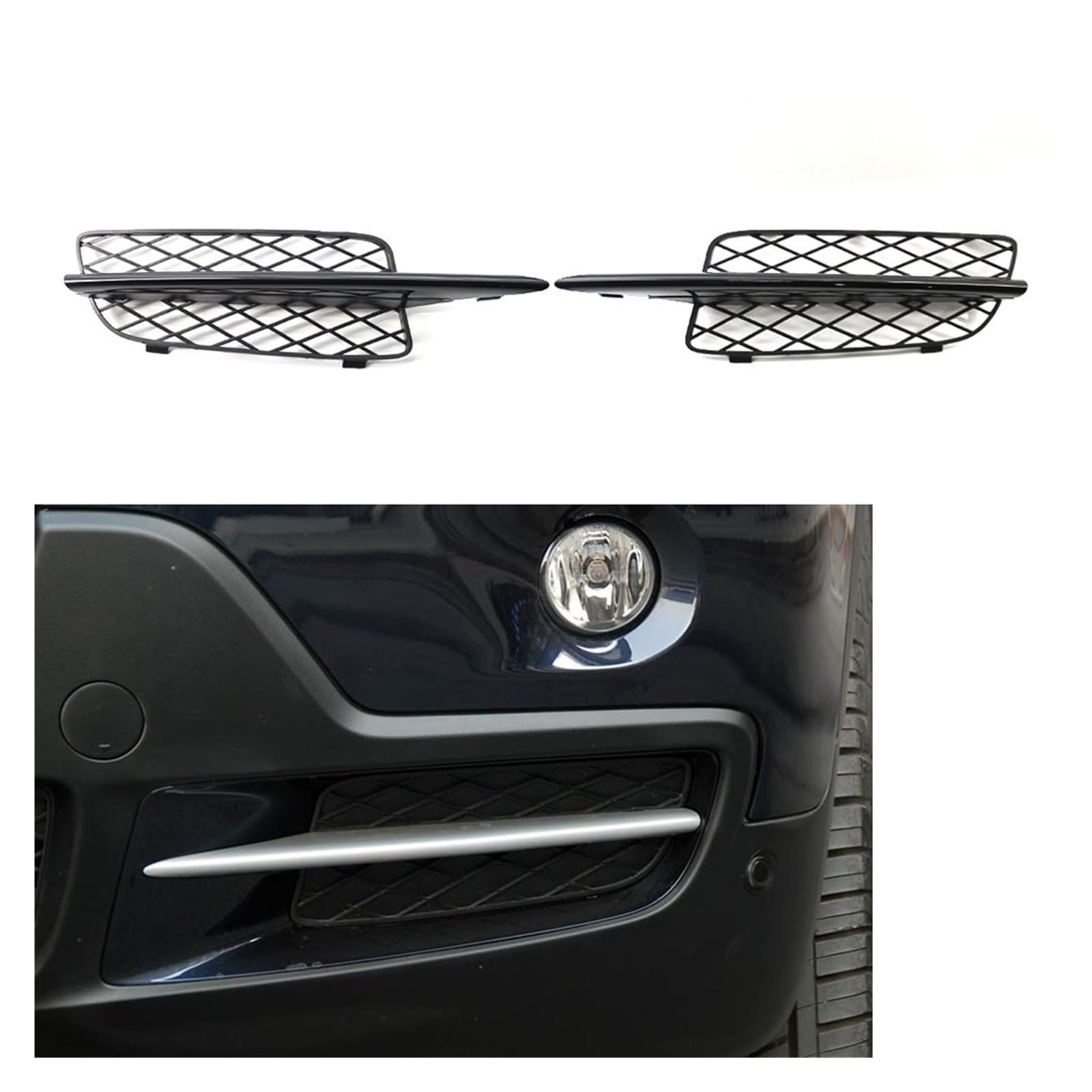 UTSKWD Nebelscheinwerfergrill | Kompatibel mit BMW X5 E70 2007 2008 2009 2010 ABS-Auto-Frontstoßstangen-Nebelscheinwerfer-Netzschutzgitter links + rechts 1 Paar UTSKWD Nebelscheinwerfergrill | Kompatibel mit BMW X5 E70 2007 2008 2009 2010 ABS-Auto-Frontstoßstangen-Nebelscheinwerfer-Netzschutzgitter links + rechts 1 Paar von UTSKWD