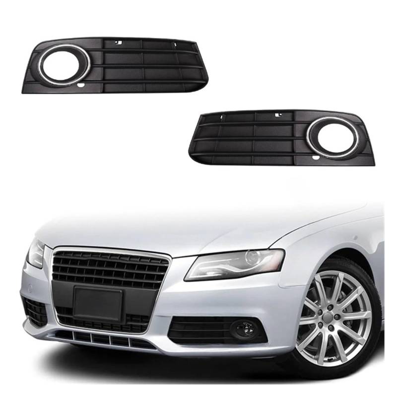 UTSKWD Rechte Nebelscheinwerferrahmen-Lampenverkleidungsgrillabdeckung unter der vorderen Stoßstange ， Kompatibel mit Audi A4 B8 A4L 2009-2012 8KD807682 von UTSKWD
