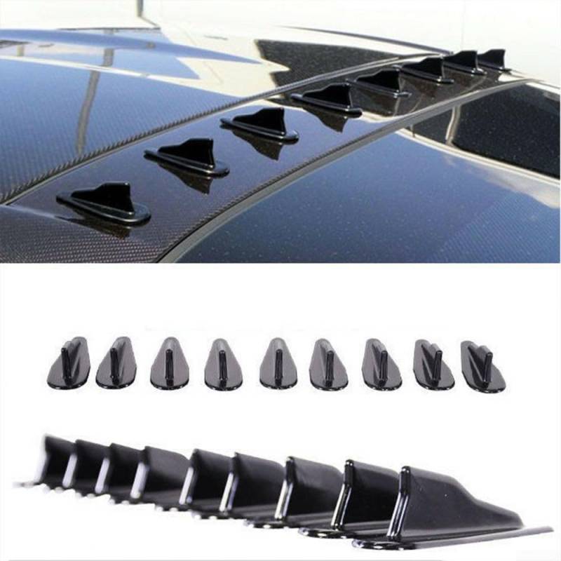 10 Flossen Spoiler Wing Kit EVOStyle PP für Vortex Generator, Erhöht Geschwindigkeit und Leistung von UTTASU