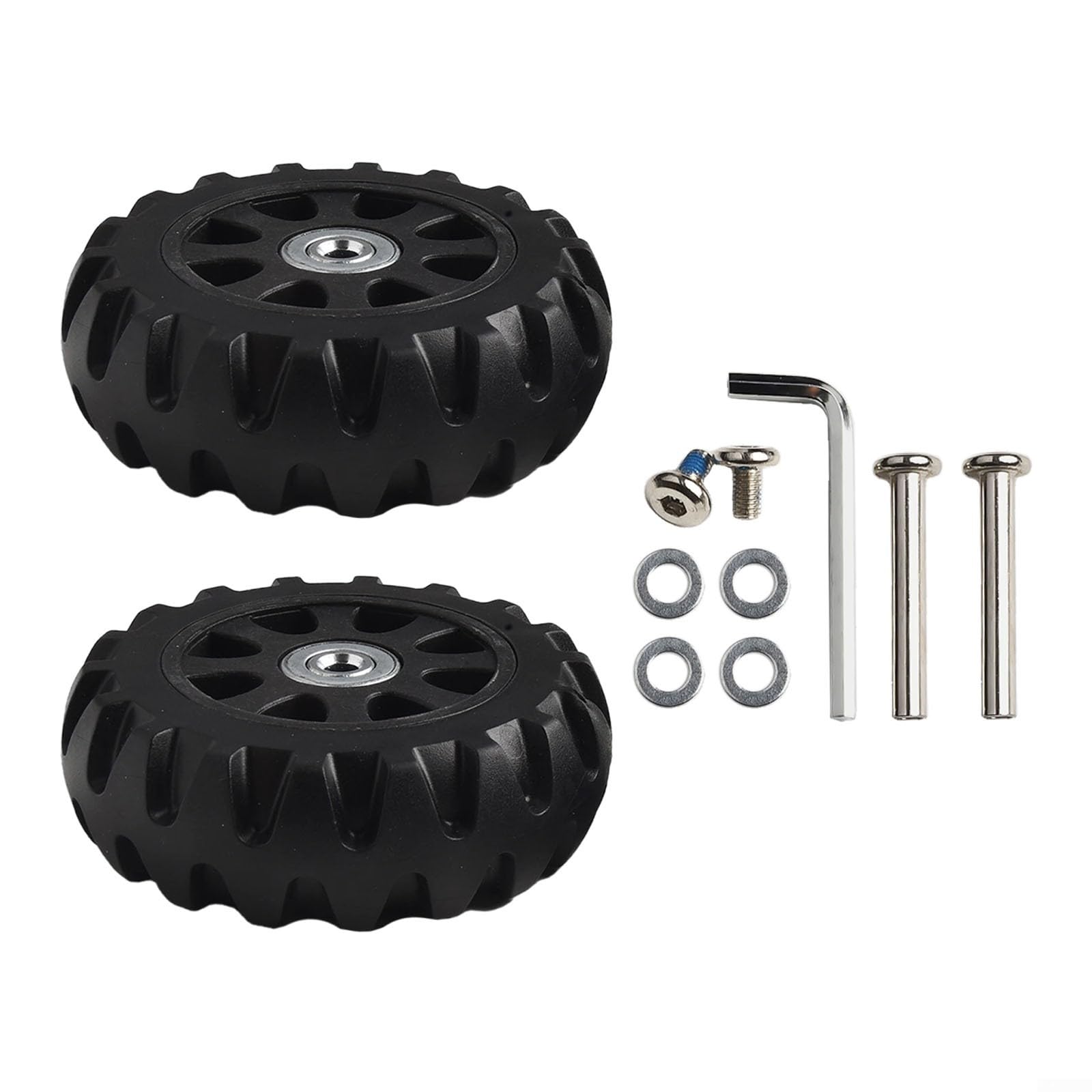 Reparaturset für Kofferräder mit 2 Sets stabiler und verschleißfester Kunststoffrollen (77 mm x 26 mm) von UTTASU