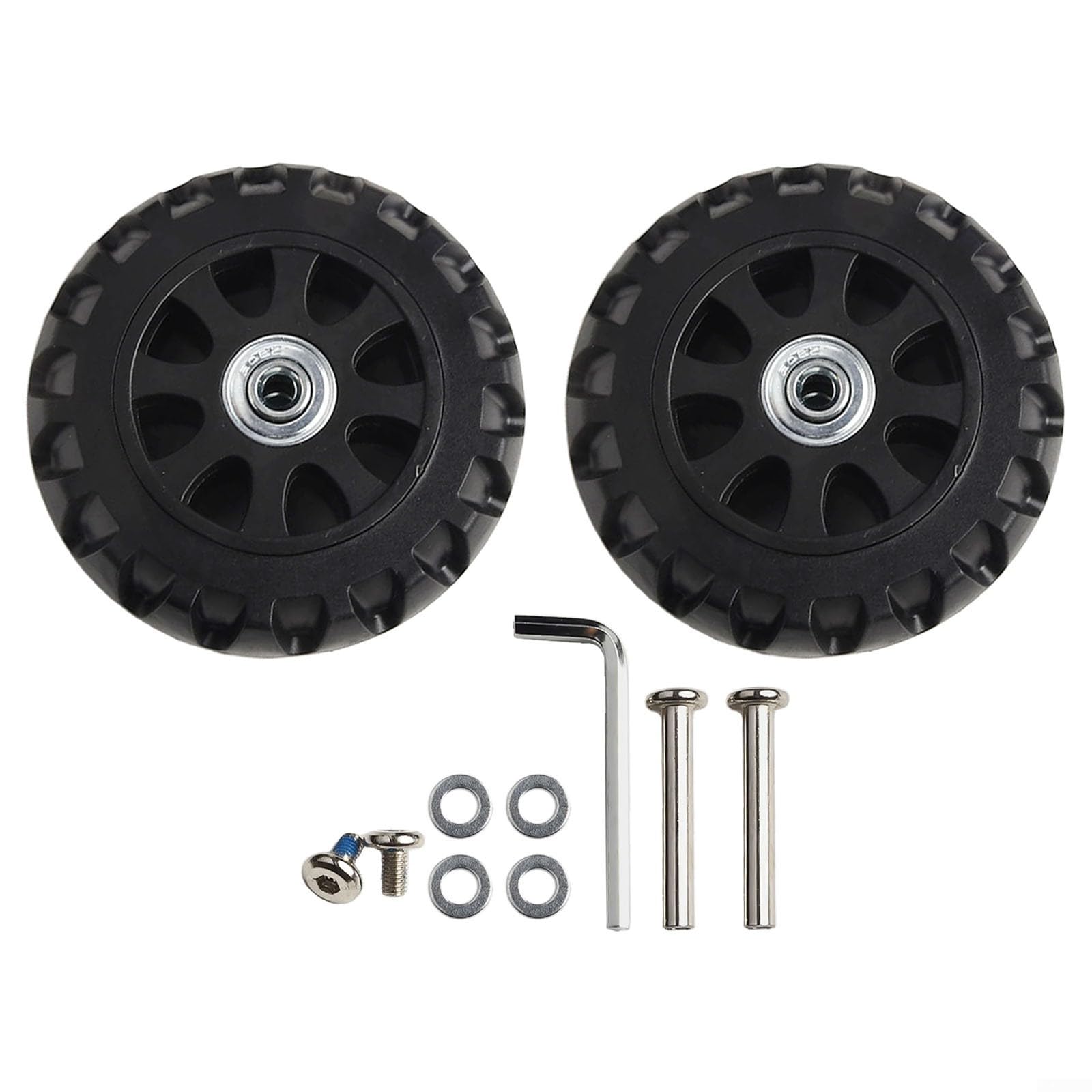 Reparaturset für Kofferräder mit 2 Sets stabiler und verschleißfester Kunststoffrollen (80 mm x 29 mm) von UTTASU