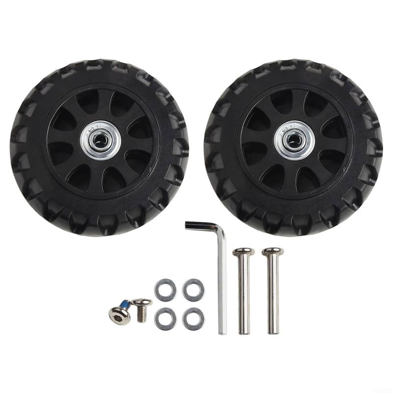 Reparaturset für Kofferräder mit 2 Sets stabiler und verschleißfester Kunststoffrollen (80 mm x 29 mm) von UTTASU