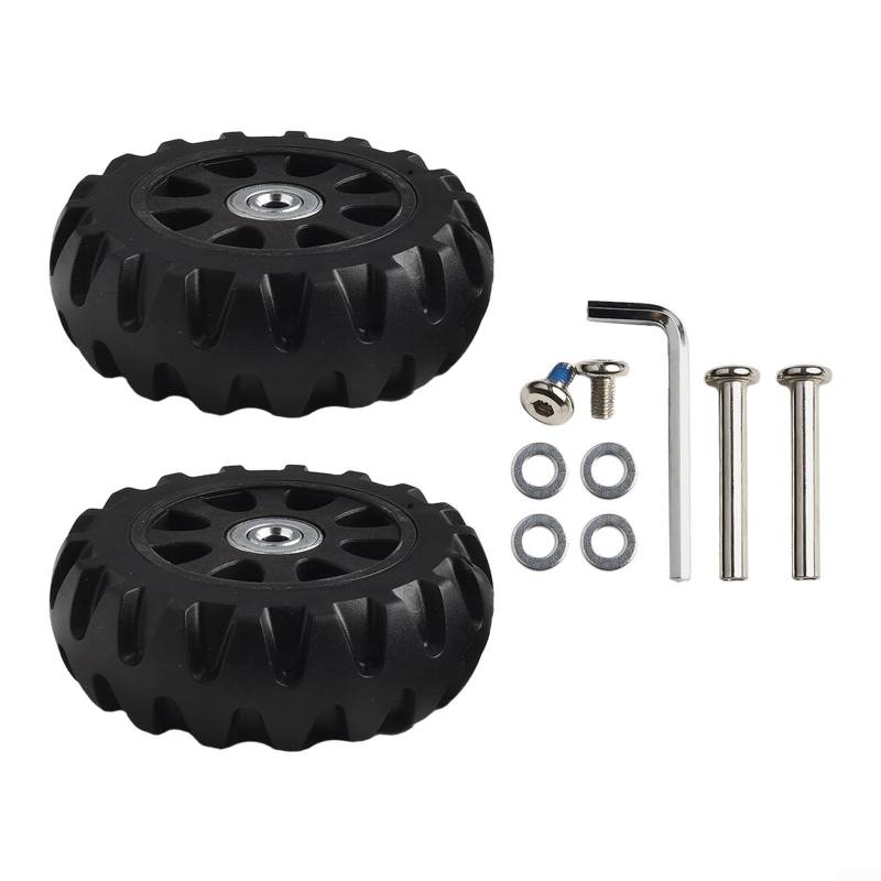 Reparaturset für Kofferräder mit 2 Sets stabiler und verschleißfester Kunststoffrollen (97 mm x 34 mm) von UTTASU