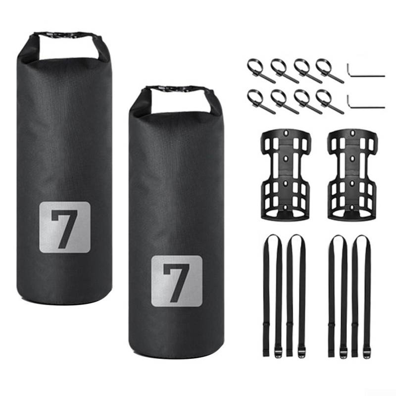 UTTASU Leichte wasserdichte Fahrradgabeltasche 5L/7L für Mountainbike und E-Biking, leicht zu reinigen (2xRack + 2x7L Tasche) von UTTASU
