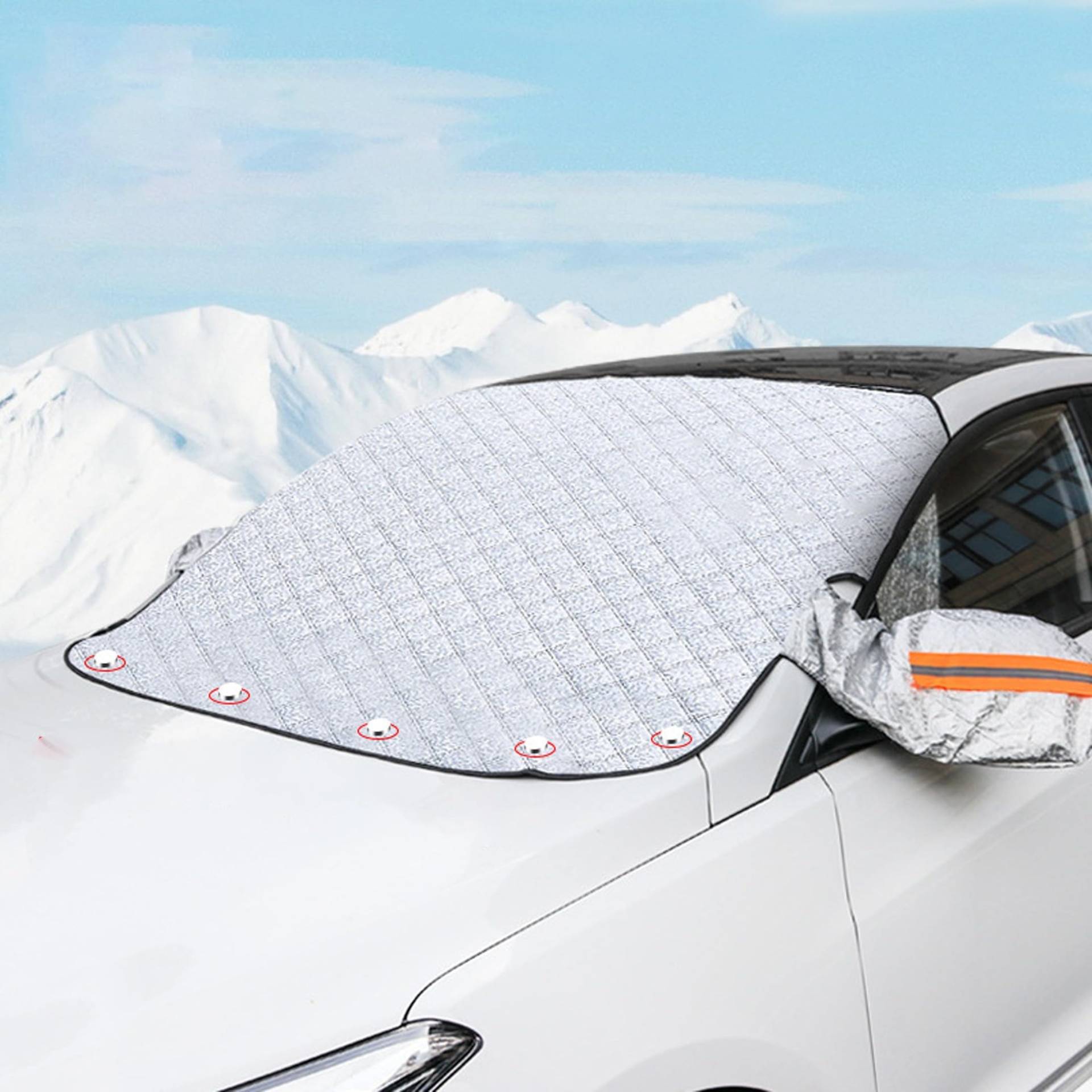 UUE Frontscheibenabdeckung, Autoplane mit 5 Magneten, Wärmeisolierung Windschutzscheibenabdeckung, Eisschutzfolie Frontscheiben Auto Abdeckung, für Nutzfahrzeuge, Limousinen und SUVs 260 x 116cm UUE Frontscheibenabdeckung, Autoplane mit 5 Magneten, Wärmeisolierung Windschutzscheibenabdeckung, Eisschutzfolie Frontscheiben Auto Abdeckung, für Nutzfahrzeuge, Limousinen und SUVs 260 x 116cm von UUE