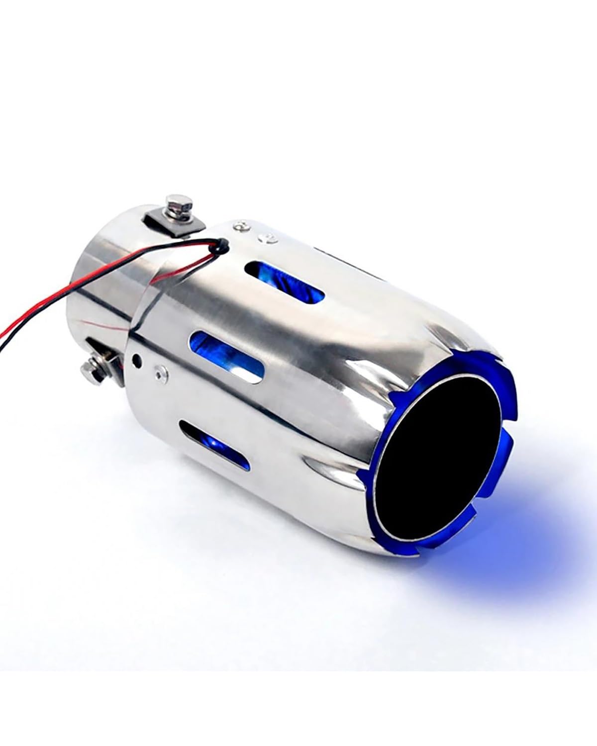 Auspuffspitze 63mm Einlass Auspuff Düse Edelstahl Auto Auspuff Endrohr Schalldämpfer Endrohrblende(Blue) von UUIUYGH