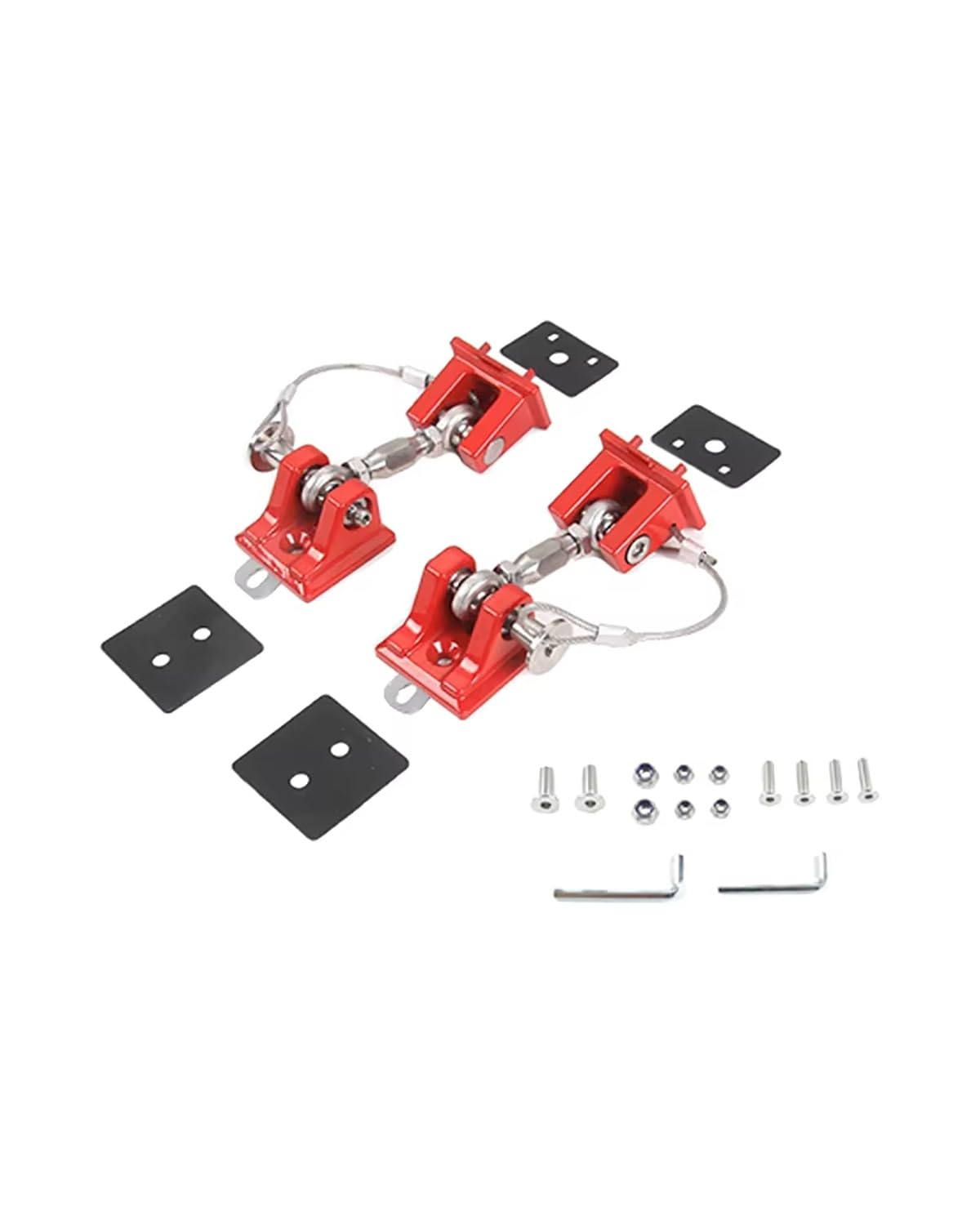 Motorhaubenschloss Für Wrangler JK 2007-2017 Retro-Stil Schlösser Haube Auto Motorhaube Latch Fangen Schloss Dekor Abdeckung Außen Zubehör Haubenschloss(Red A) von UUIUYGH