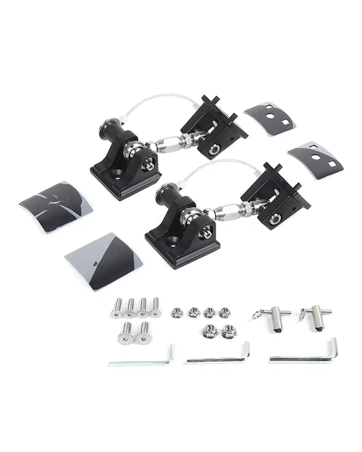 Motorhaubenschloss Für Wrangler JL Für Gladiator JT 2018 2019 2020 2021 2022 2023 Schlösser Haube Zubehör Auto Motorhaube Latch Fangen Mit Schlüssel Lock Haubenschloss(Black with Key) von UUIUYGH