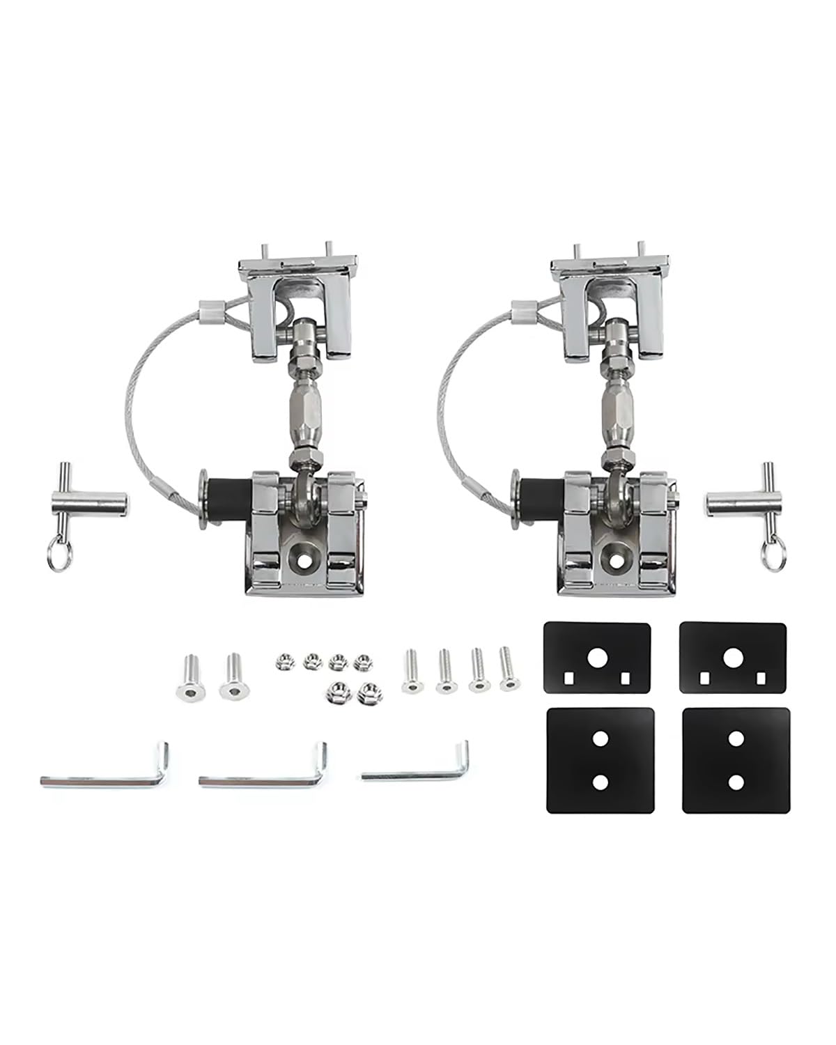 Motorhaubenschloss Für Wrangler JL Für Gladiator JT 2018 2019 2020 2021 2022 2023 Schlösser Haube Zubehör Auto Motorhaube Latch Fangen Mit Schlüssel Lock Haubenschloss(Chrome with Key) von UUIUYGH