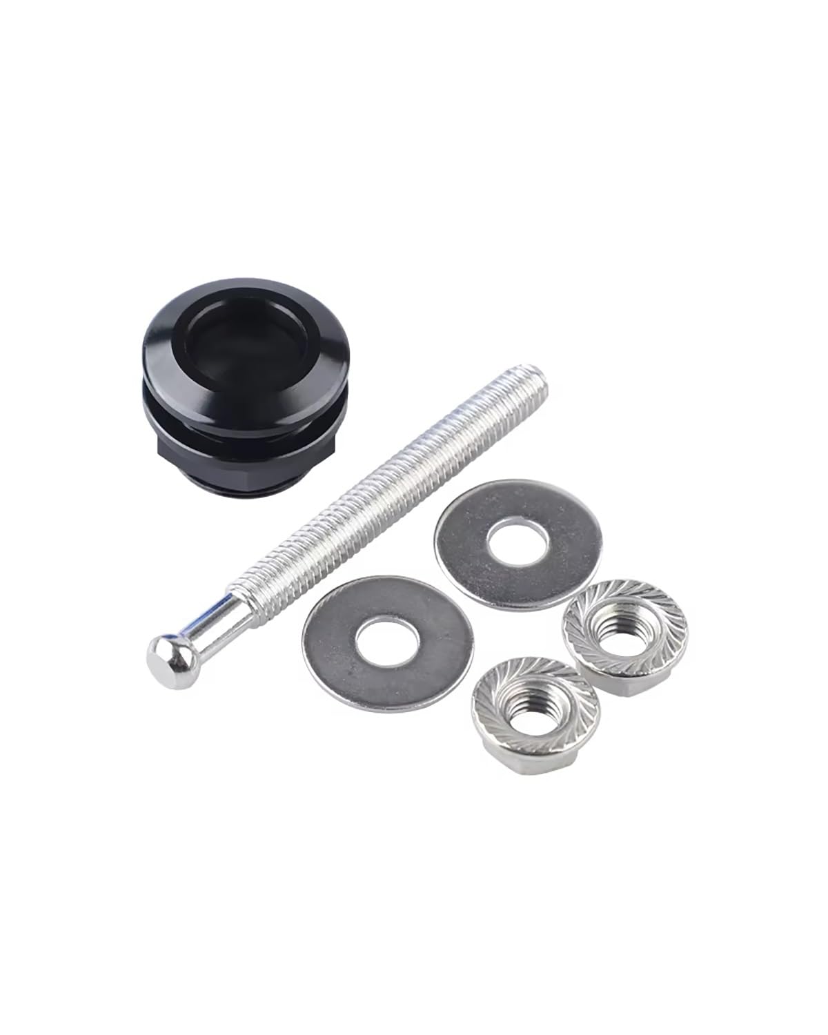Motorhaubenschloss Universal 22mm Auto Push Button Motorhaube Haube Pin Lock Clip Kit Quick Release Latch Motor Außen Teile Haubenschloss(Black) von UUIUYGH