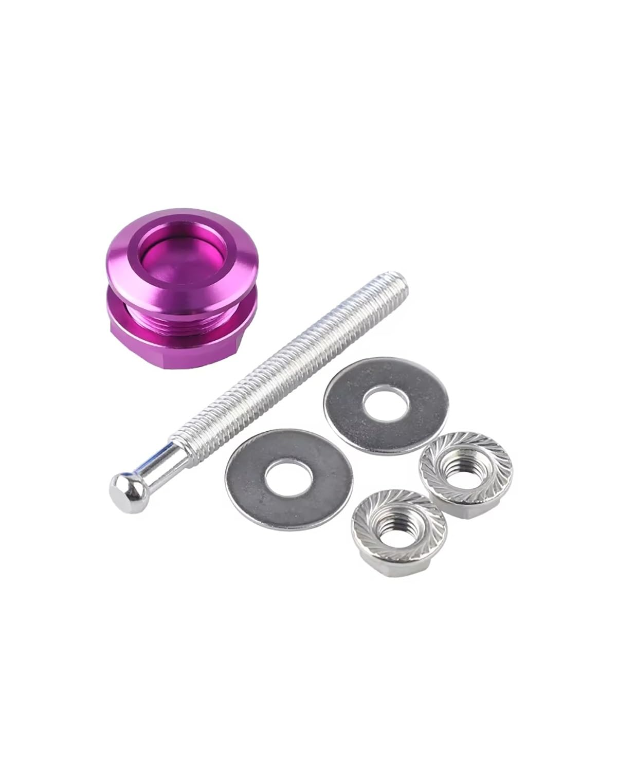 Motorhaubenschloss Universal 22mm Auto Push Button Motorhaube Haube Pin Lock Clip Kit Quick Release Latch Motor Außen Teile Haubenschloss(Purple) von UUIUYGH