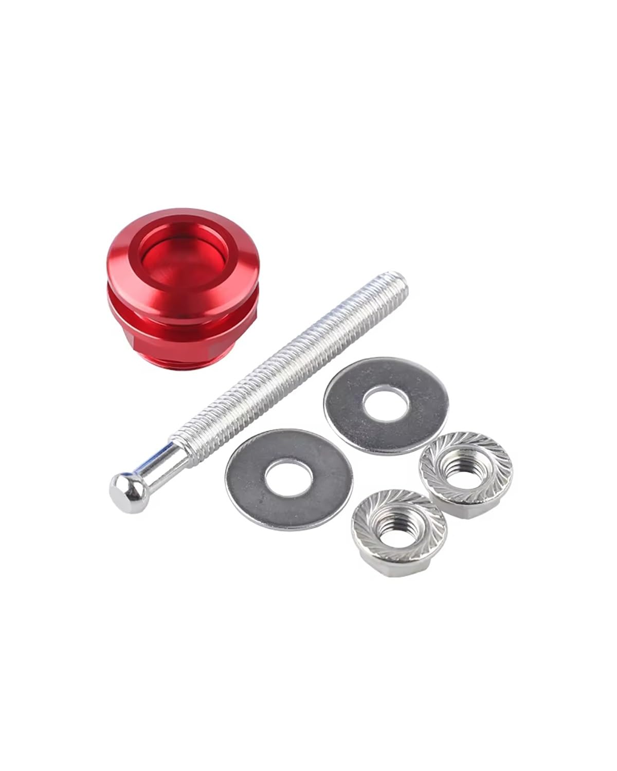 Motorhaubenschloss Universal 22mm Auto Push Button Motorhaube Haube Pin Lock Clip Kit Quick Release Latch Motor Außen Teile Haubenschloss(Red) von UUIUYGH
