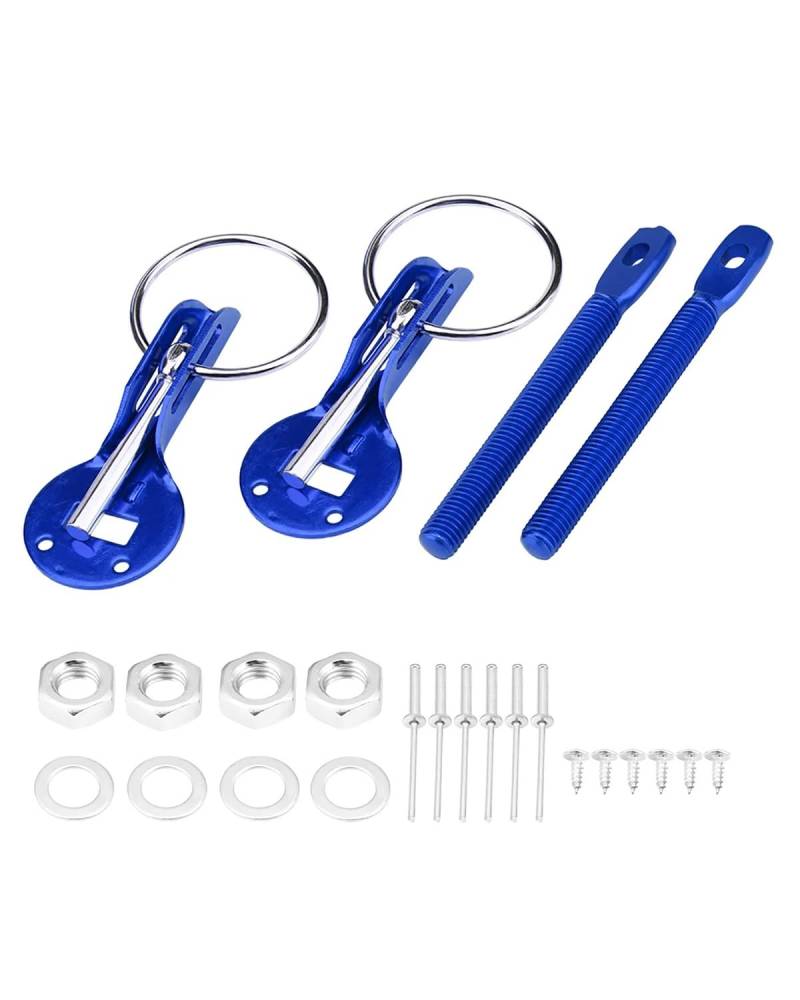 Motorhaubenschloss Universal Motorhaube Haube Pin Pins Lock Latch Kit Für Racing Sport Auto Haubenschloss(Blue) von UUIUYGH