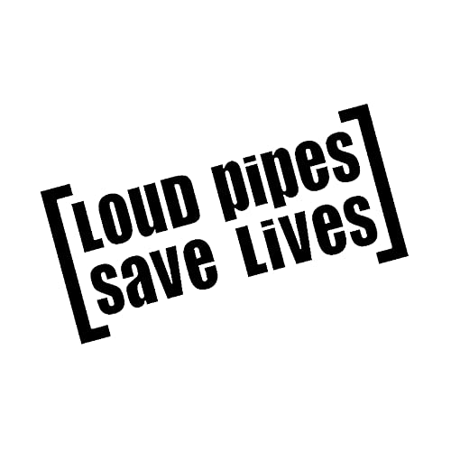 Loud Pipes Save Lives Aufkleber Sticker Auto Motorrad Bike Auspuff Tuning Fun Black von UUSticker