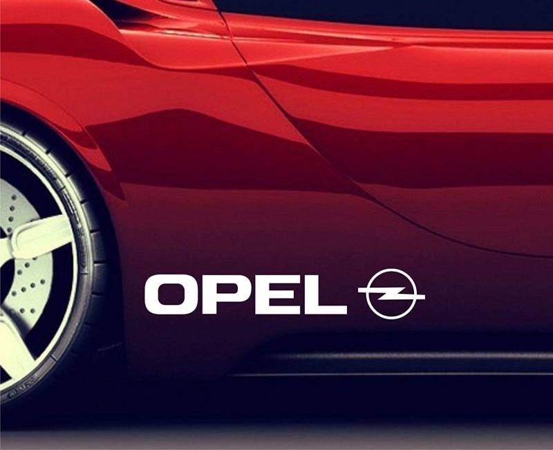 2X Seitenaufkleber Aufkleber Passt Opel Logo Sticker Emblem Logo (White) von UUSticker