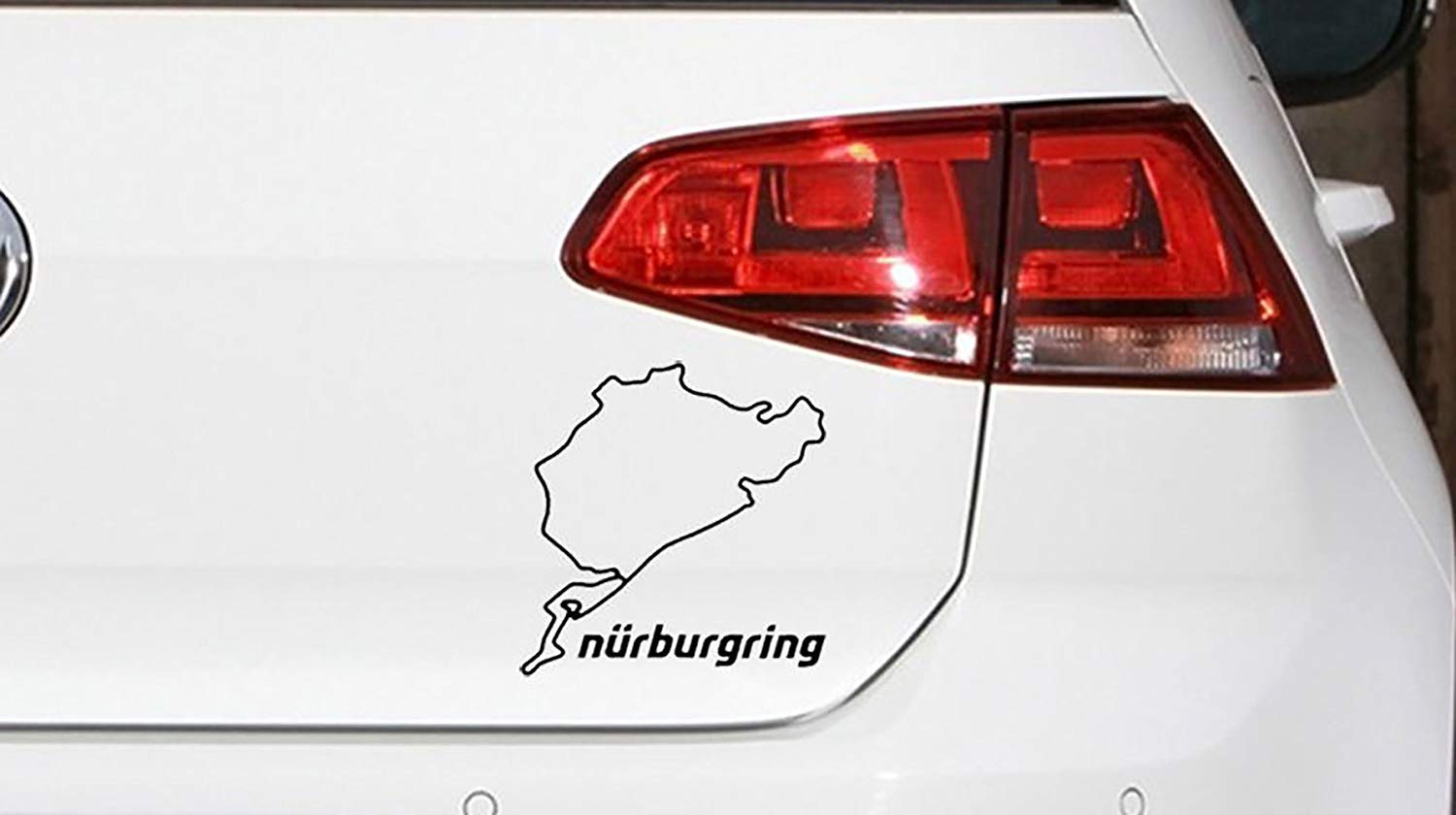 Nürburgring Auto Sticker Motorsport Aufkleber Decal JDM OEM Premium Folie (White) von UUSticker