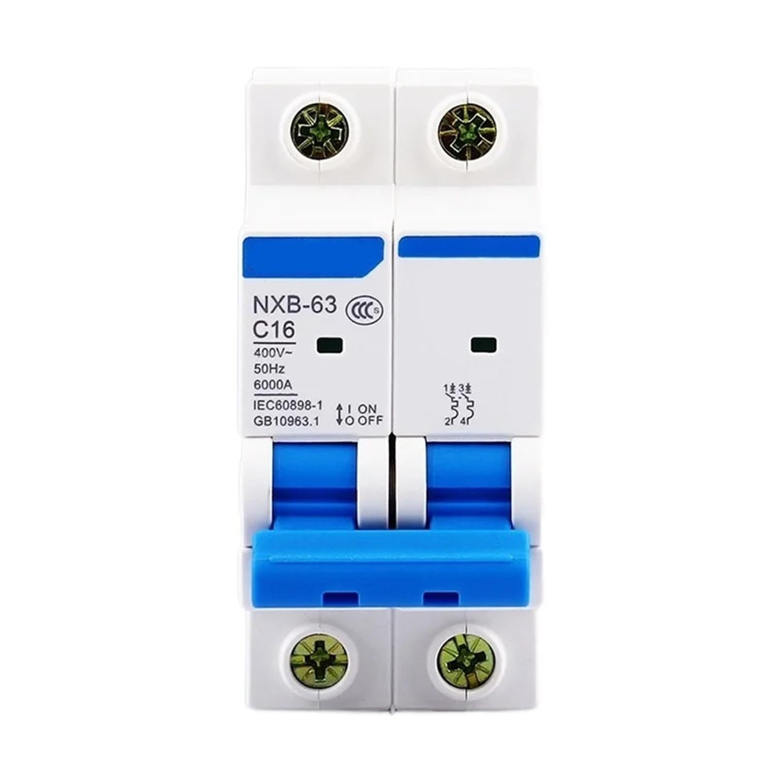 NXB-63 2P AC 230/400V Leitungsschutzschalter C 6 10 16 20 25 32 40 63A Überlastschutz DZ47 C Style Luftschalter 1St(16a) von UVQFBITA