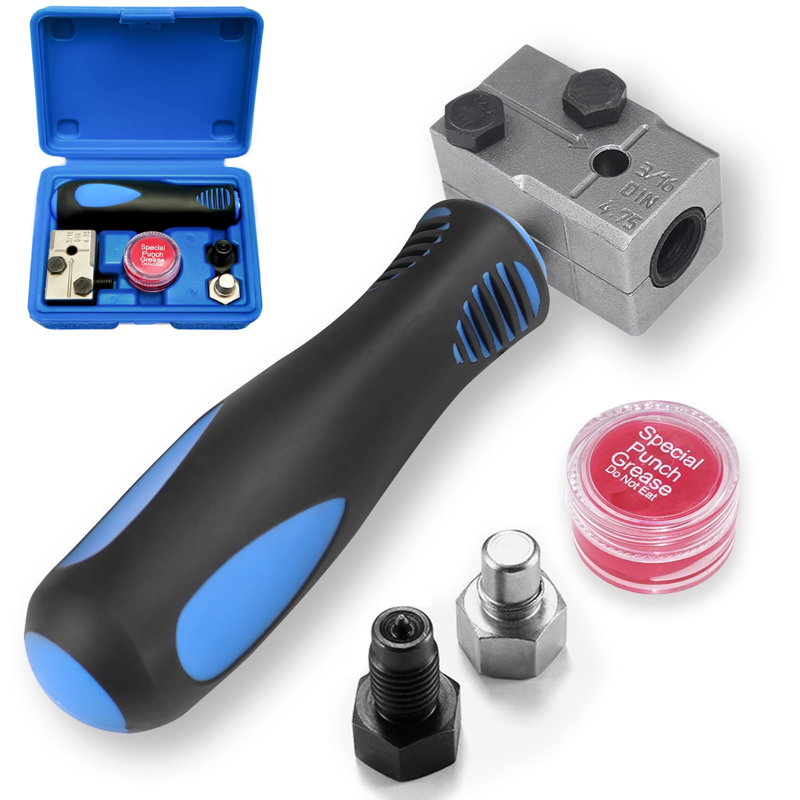UVVRUR Bördelgerät für Bremsleitungen, Universal 4-teiliges Set, SAE 3/16" (4,75 mm), Handwerkzeug (B) von UVVRUR