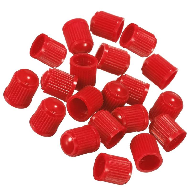 50pcs Ventilkappe Plastik -Reifen -Ventilstaub Abdeckungen Schraderkappe für Fahrradwagen -LKW -Motorrad und Fahrrad rot von UWEOTYYY
