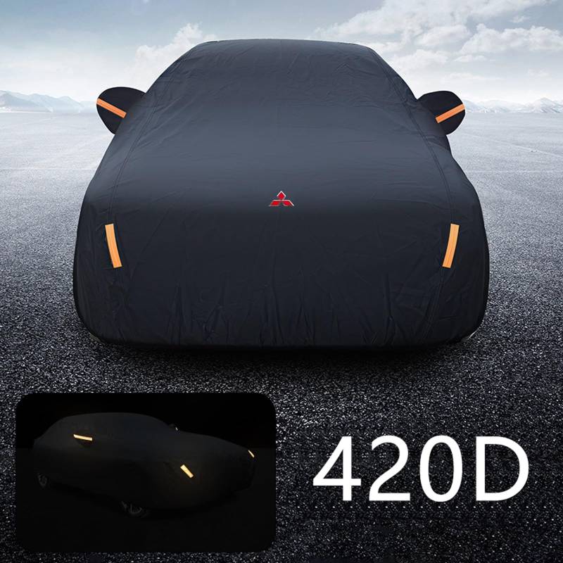 wasserdichte Autoabdeckung für Mitsubishi Galant IX 2004 2005 2006 2007 2008, Regenschutz UV‑Schutz Schnee Abdeckung Vollabdeckung Autozubehör, Black B von UWTSVFJFB