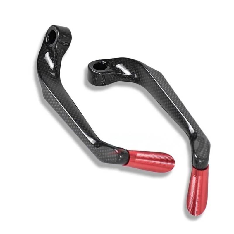UYJHFPLND Moto Bremskupplungshebelschutz Universal Carbon Fiber Bremskupplungshebel Lenkerschutzsatz Anti-Fall-Griffgriffabdeckung Motorradzubehör von UYJHFPLND