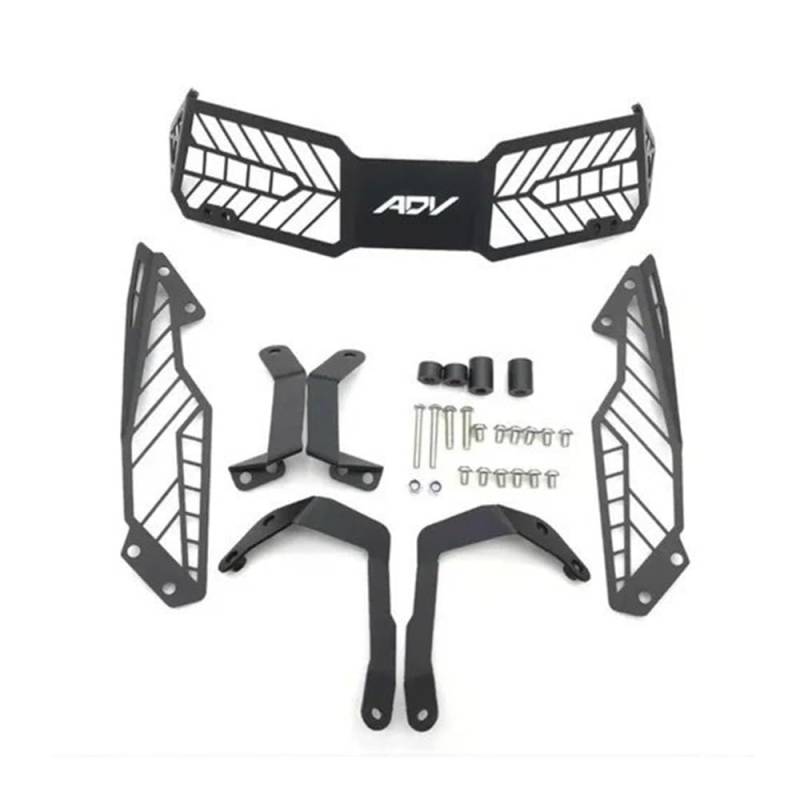 UYJHFPLND Motorrad Scheinwerfer Grille Shield Passt für Ho&n&da ADV150 ADV 150 ABS 2019 2020 2021 2022 Motorrad Zubehör Scheinwerfer Kühlergrill Wache Front Scheinwerfer Schild Abdeckung von UYJHFPLND