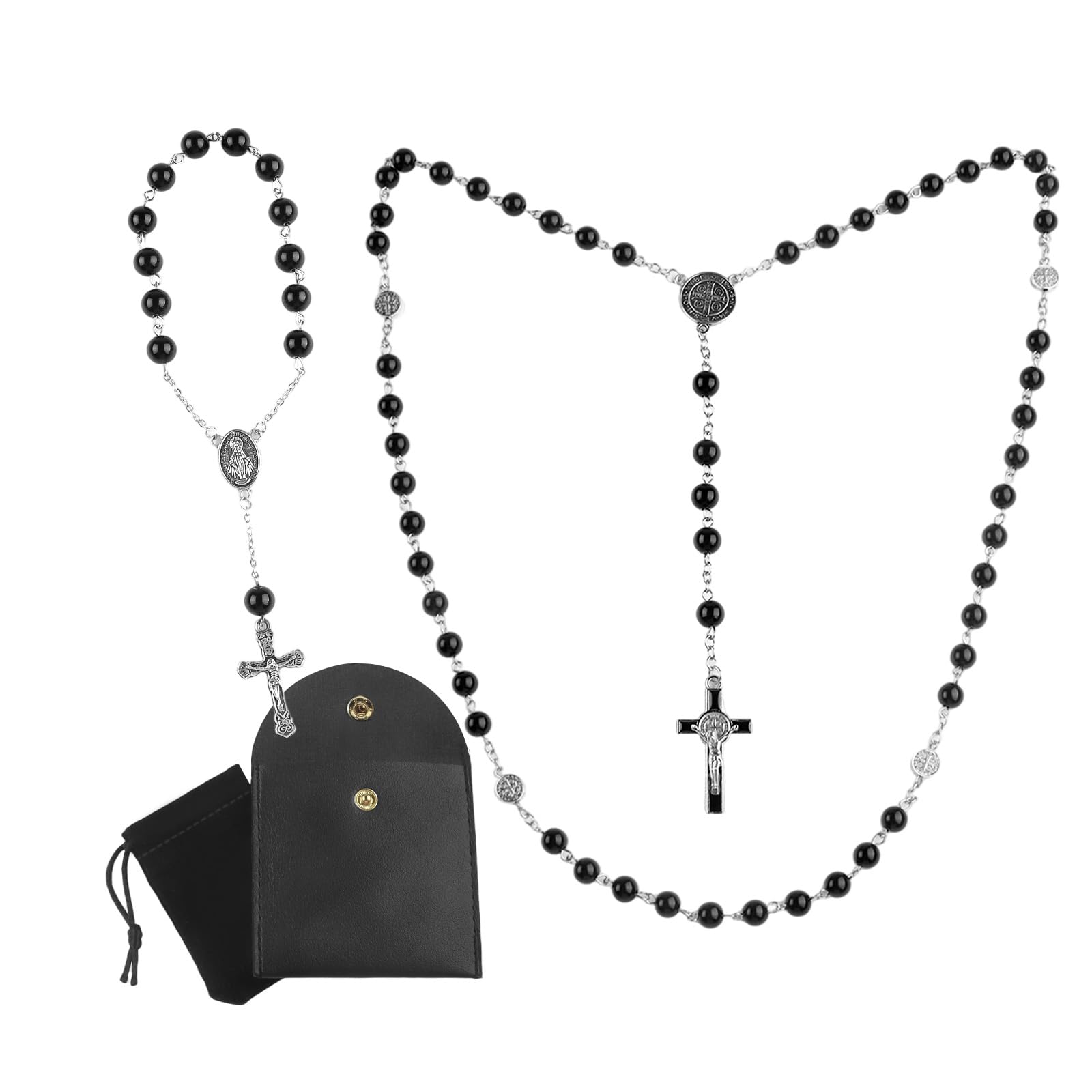 UYUYong 2 Zehner Rosenkranz für Rückspiegel/Innenspiegel Kruzifix Kette Rosenkranz Zur Kommunion mit Retro-Kreuz Samt Geschenkbeutel Elegante Kreuz für Religiösen Kommunion Taufe Masse Bibel Kurz+Lang UYUYong 2 Zehner Rosenkranz für Rückspiegel/Innenspiegel Kruzifix Kette Rosenkranz Zur Kommunion mit Retro-Kreuz Samt Geschenkbeutel Elegante Kreuz für Religiösen Kommunion Taufe Masse Bibel Kurz+Lang von UYUYong