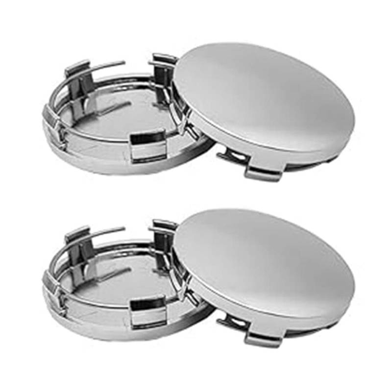 UYVPAER 4 Stück Nabendeckel, Radnabenkappen, 60Mm Radnabenabdeckung Universal Radnabenkappen Aus Hochwertiges Abs Radkappen Für Felgen Radnaben Felgendeckel Felgenkappen (Silber) von UYVPAER
