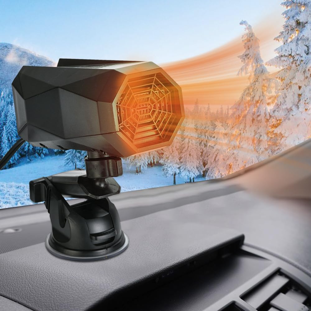 Udbrud Auto Heizlüfter, 12V 150W Tragbare Autoheizung, 2 in 1 Auto Heizung & Kühlventilator Entfroster mit 360° Drehbasis, Heizung Mit Luftreinigungsfunktion für Auto Windschutzscheibe Schneller Udbrud Auto Heizlüfter, 12V 150W Tragbare Autoheizung, 2 in 1 Auto Heizung & Kühlventilator Entfroster mit 360° Drehbasis, Heizung Mit Luftreinigungsfunktion für Auto Windschutzscheibe Schneller von Udbrud