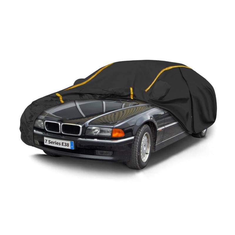 Autoabdeckung Wasserdicht für 𝐁𝐌W 7 Series E38 Long (1994-1998),Vollgarage Autoplane für Regen Sonne Staub Schutz Schneeschutz,Winter Sommer Auto Abdeckplane Outdoor Atmungsaktiv von Ufgwhirl