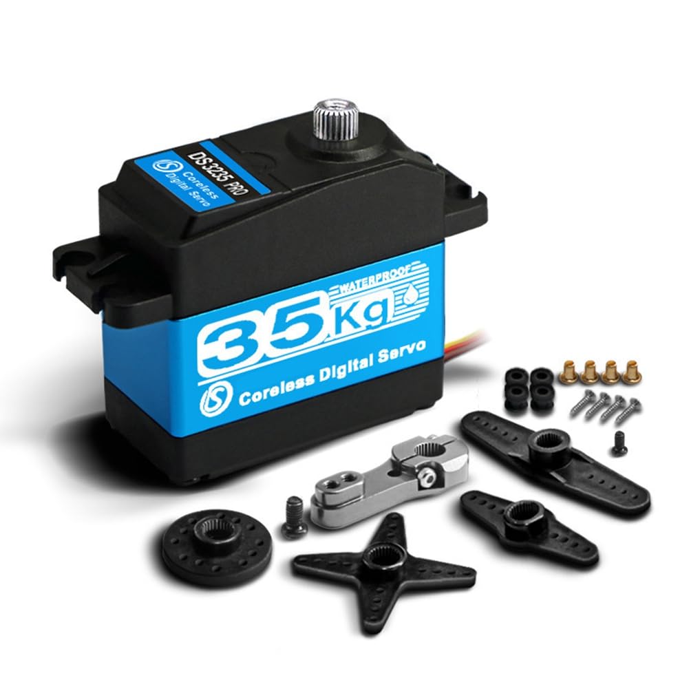 Uhidka 35kg Digital Servo High Torque Metal Gear Servo IP66 Waterproof High Speed Servo für 1:8/1:10/1:12 RC Auto oder Roboter Uhidka 35kg Digital Servo High Torque Metal Gear Servo IP66 Waterproof High Speed Servo für 1:8/1:10/1:12 RC Auto oder Roboter von Uhidka