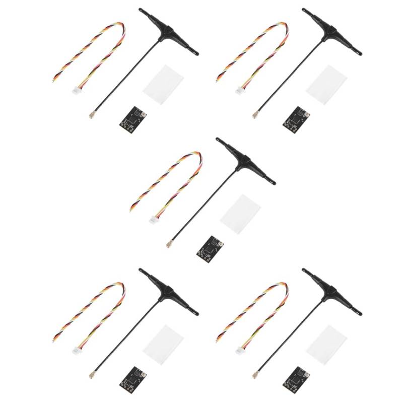 Uhidka 5 Stück ELRS 2,4 GHz NANO-Empfänger mit T-Typ-Antenne, FPV-Firmware 3.3.0, Unterstützt WLAN-Upgrade für FPV-RC-Drohnenteile von Uhidka