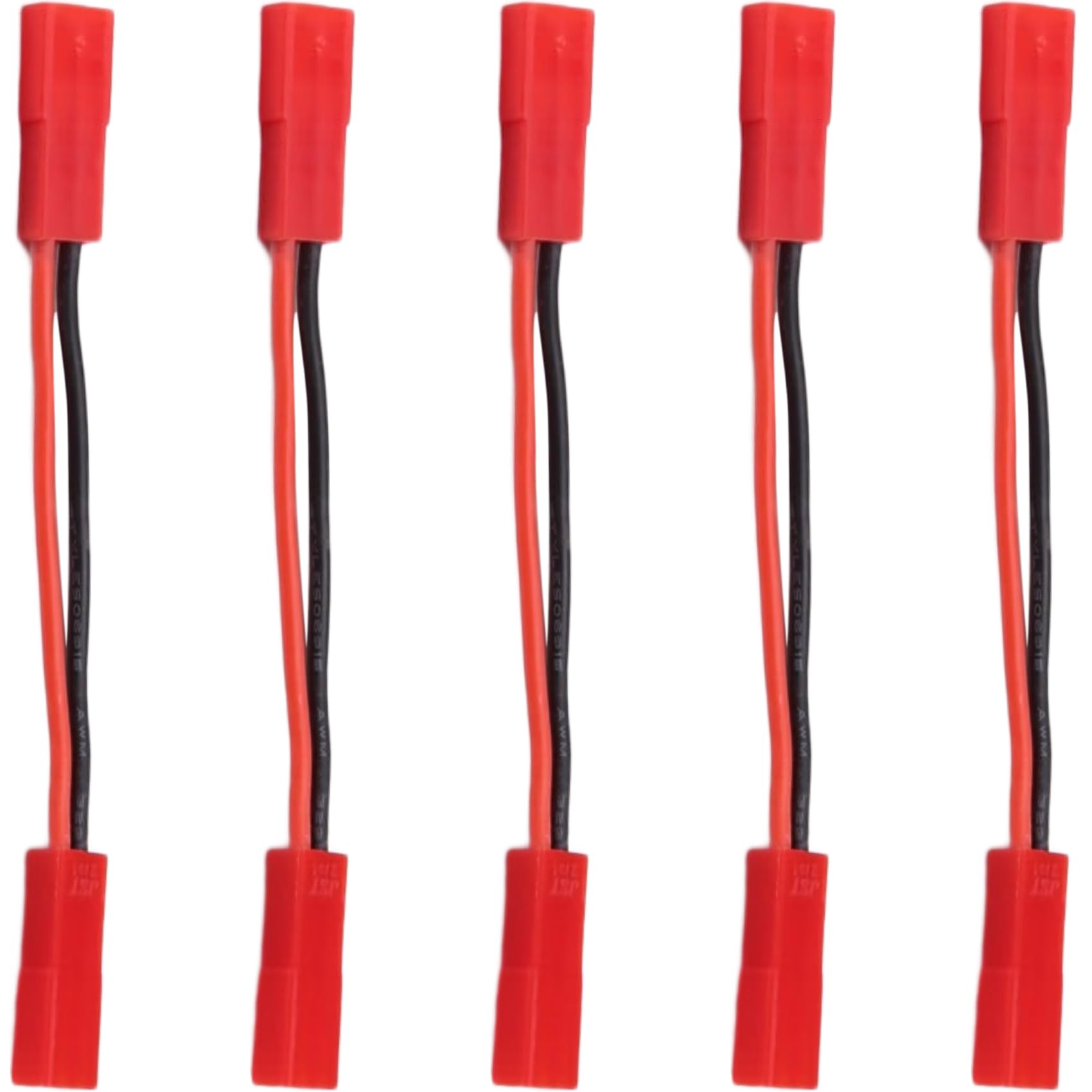 Uhidka Bulk Pack mit 10, 2-Pin JST-Verbinderkabeln für LED-Lampen und RC-Spielzeug, Buchse-Buchse-Verbindungen Uhidka Bulk Pack mit 10, 2-Pin JST-Verbinderkabeln für LED-Lampen und RC-Spielzeug, Buchse-Buchse-Verbindungen von Uhidka