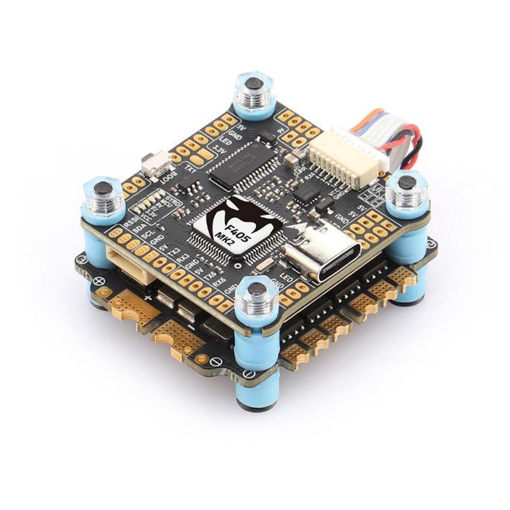 Uhidka F405 MK2 V2 FC & ESC Stack F405MK2 Flugsteuerung F55 55A 4in1 BLS ESC 4-6S DSHOT600 für FPV-Renn-Drohnen RC-Modelle von Uhidka