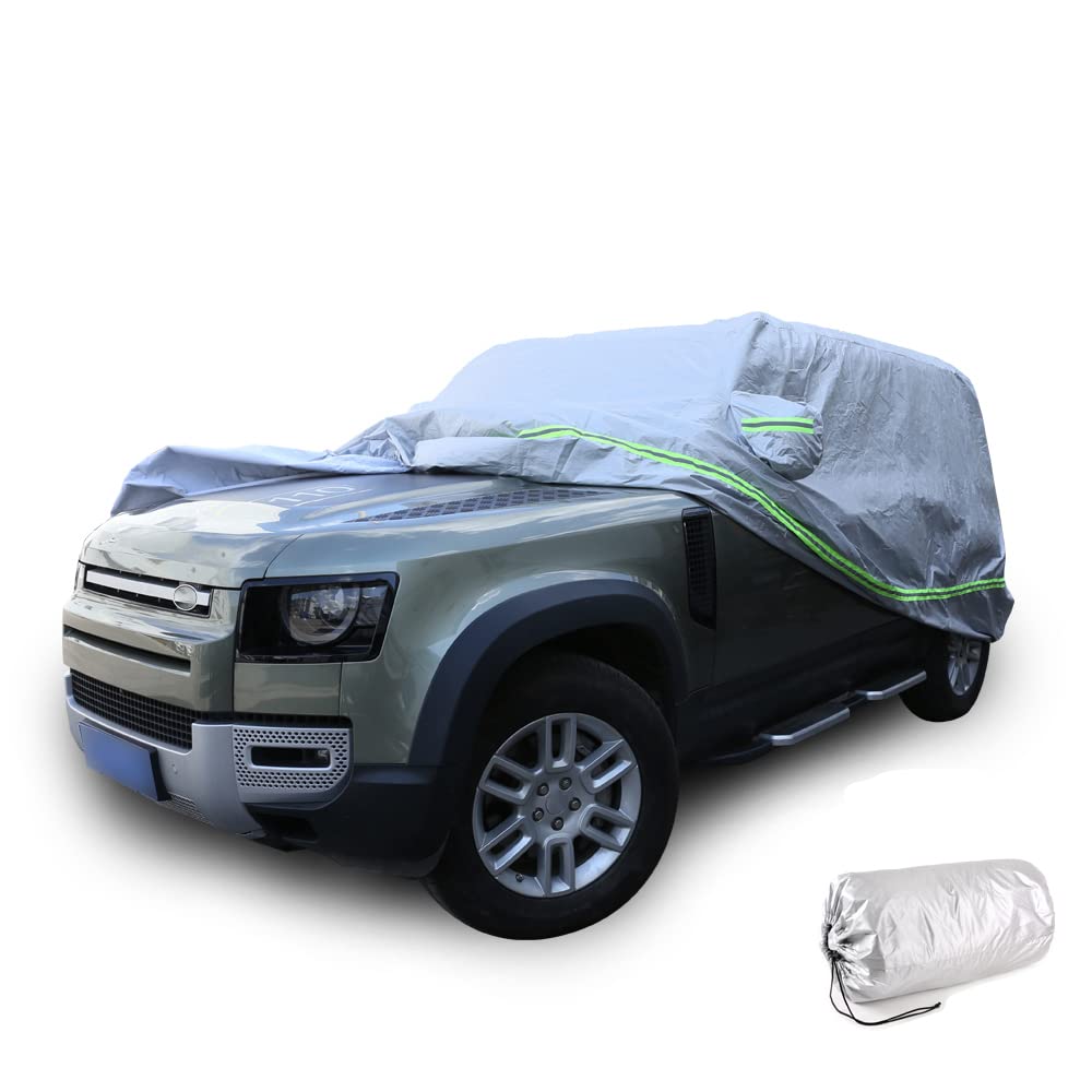 Autoabdeckung für Land Rover Defender 2014-2023, Wasserdicht/Winddicht/Staubdicht/Kratzfest Outdoor UV-Schutz, Allwetter Outdoor Vollgarage (Defender_2 Door_2020-2023) von Uieohout