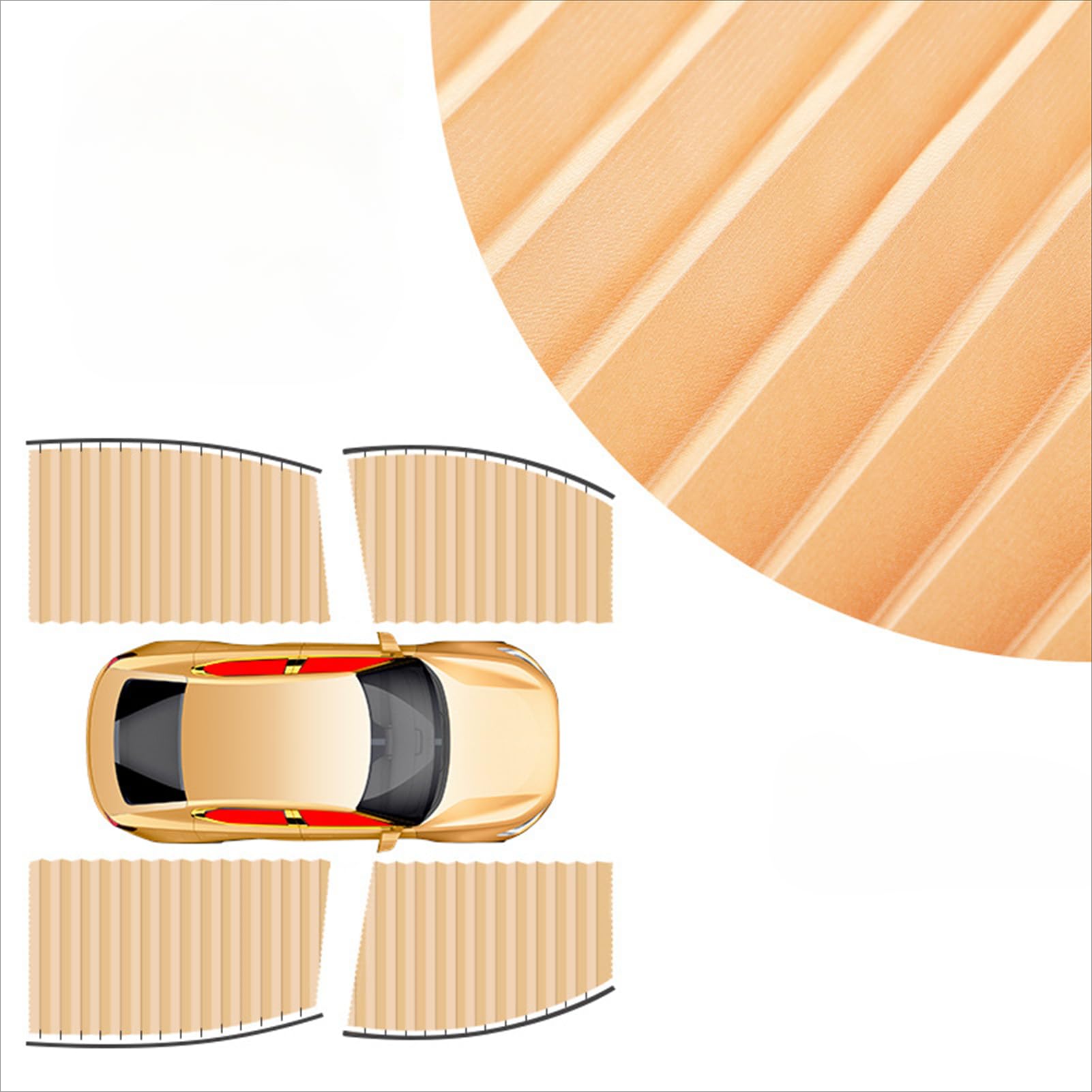 Insektenschutz Magnet Sonnenschutz Auto Baby, Sonnenschutz Auto, Universal Sonnenblende Auto Kinder, Auto UV Schutz Seitenfenster Für Kinder & Haustiere (Gold) von Uixxducc