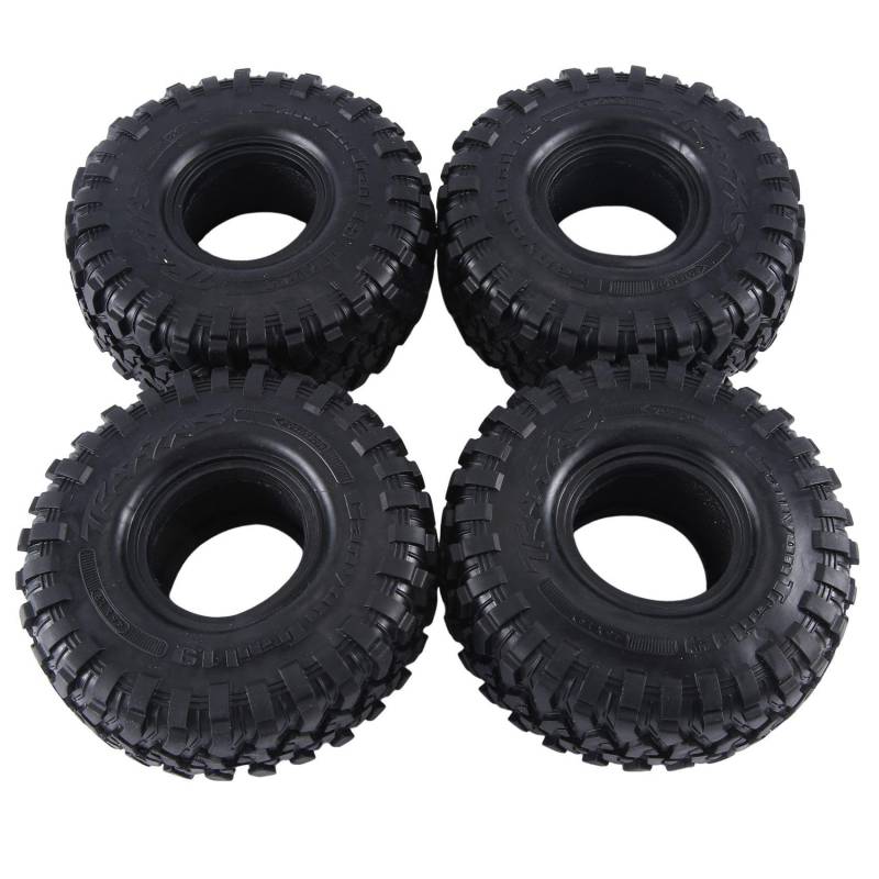 Ujjdwiurgh 4 Stück 120 mm 1,9 Gummifelsenreifen Radreifen für 1:10 RC Crawler Car Axial SCX10 90046 AXI03007 TRX4 Redcat Gen8 Teile Zubehör von Ujjdwiurgh