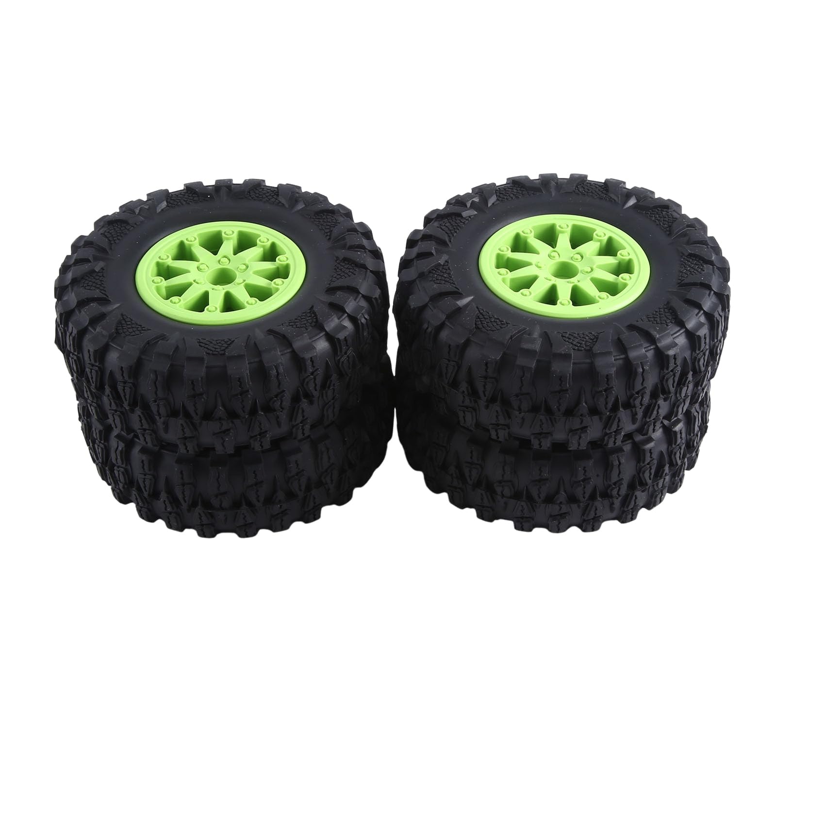 Ujjdwiurgh 4 Stück 2,2 Nylon-Kunststoff-Beadlock-Rad 4,72/120 mm Reifen mit 12 mm Kombinator-Sechskant für 1/10 RC Rock Crawler Grün Ujjdwiurgh 4 Stück 2,2 Nylon-Kunststoff-Beadlock-Rad 4,72/120 mm Reifen mit 12 mm Kombinator-Sechskant für 1/10 RC Rock Crawler Grün von Ujjdwiurgh