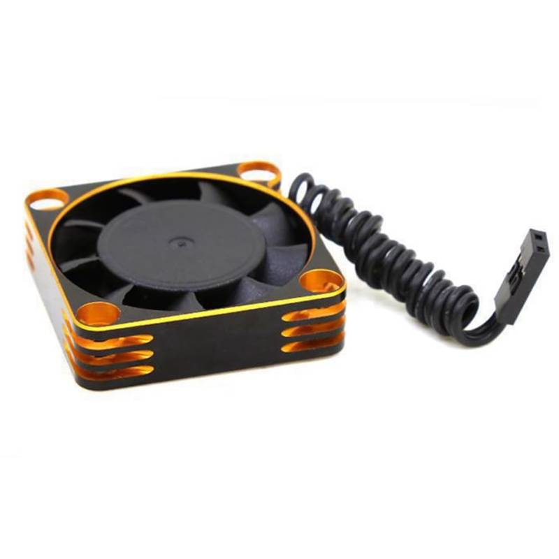 Ujjdwiurgh Metallgehäuse 5010 ESC Motor 50X50X10mm Kühlerlüfter für Schnelle Wärmeableitung für RC Gold von Ujjdwiurgh