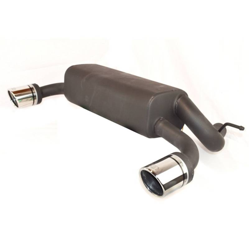 Doppelsportauspuff kompatibel mit BMW 3er F30 Limousine 320i/320iX 135kW 2012-2015 (inkl. M-Paket) 90mm, Schwarz von Ulter Sport