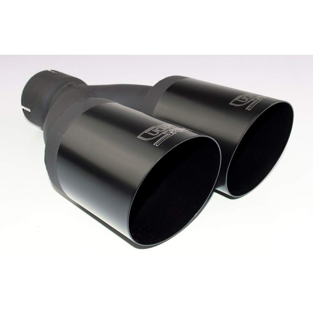 Ulter Sport Endrohr - Doppel Rund Ø90mm Schräg - Länge 280mm - Montage ->55mm - Schwarz Edelstahl Ulter Sport Endrohr - Doppel Rund Ø90mm Schräg - Länge 280mm - Montage ->55mm - Schwarz Edelstahl von Ulter Sport