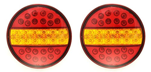 2 LED-Rück- und Bremslichter, in „Hamburger“-Optik,12 V für Lastwagen, Anhängerfahrgestell oder Kippwagen von Unbekannt