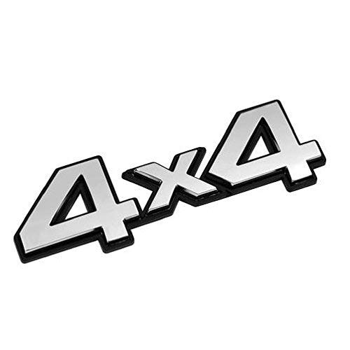 4x4 Allrad AWD FWD 4WD Emblem Schriftzug Heck 3D Aufkleber Sticker silber chrom von Unbekannt
