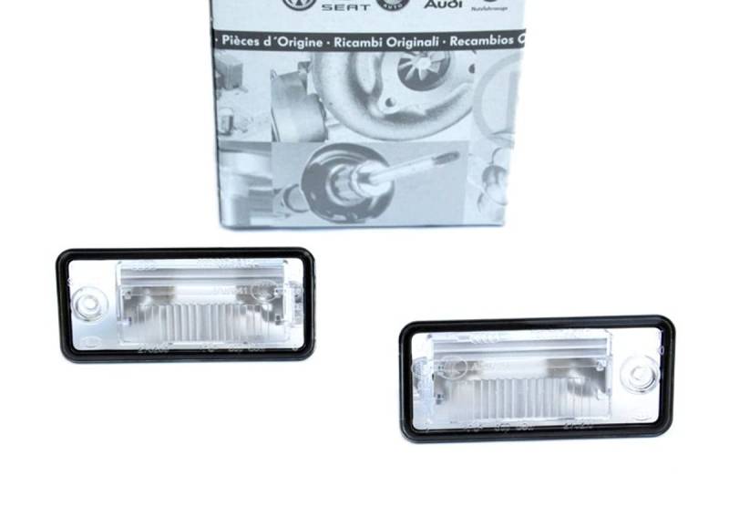 8E0943021B 8E0943022B Kennzeichenleuchten Set Original Kennzeichenbeleuchtung (inkl. 2x Gl??hlampe) von Audi