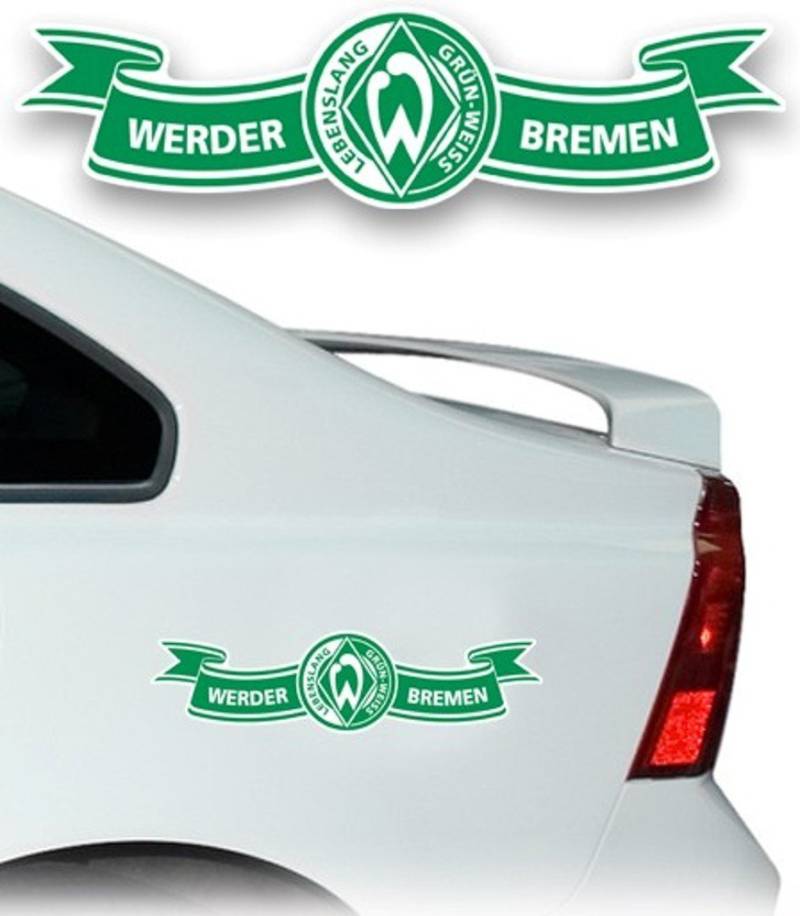 Unbekannt AUTO AUFKLEBER STICKER SV WERDER BREMEN Banderole mittel, 1 Stück, Polyester, Matt, Bildschutz, Autofenster-Sticker von Unbekannt